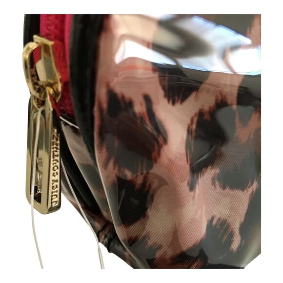Juicy Couture Cosmetic Makeup Bag Leopard Print Black Brown Size Small NWT - Picture 9 of 14